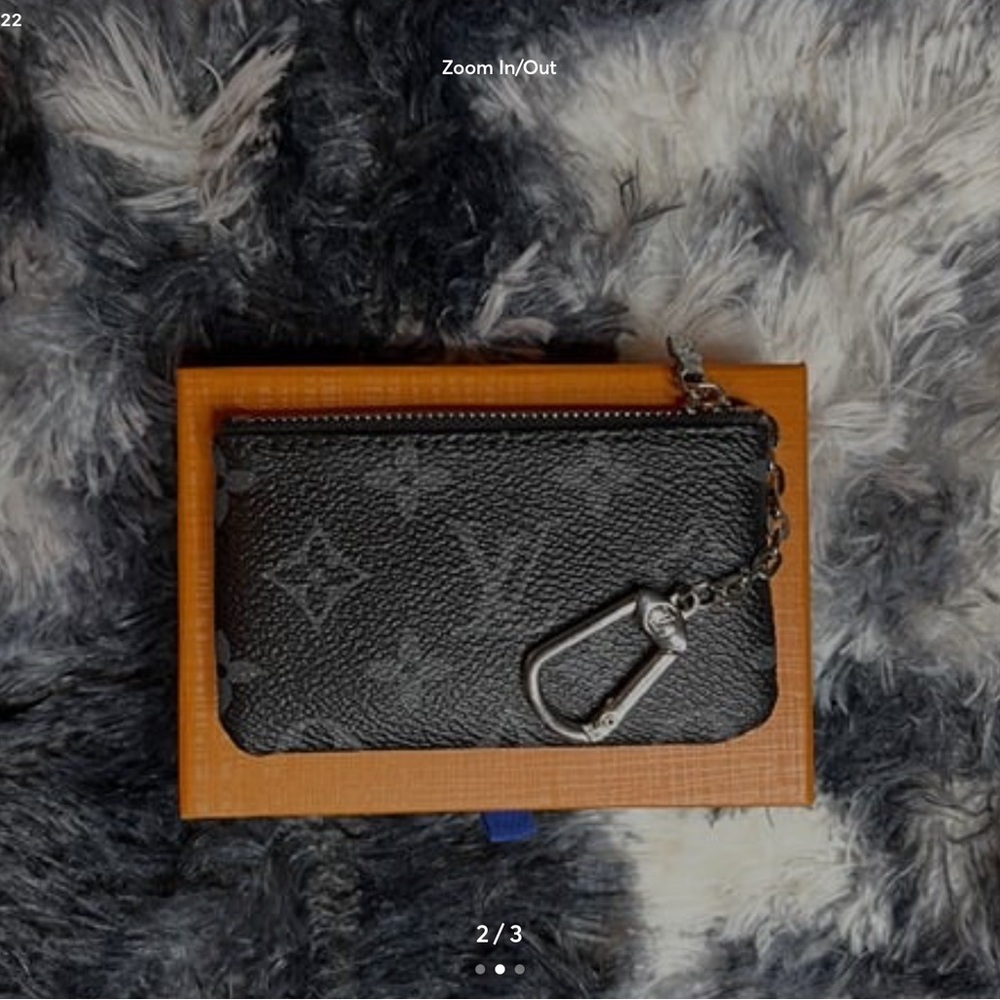 LV Black Leather Key And Coin Pouch. Brand New, no box or tags - Picture 3 of 3